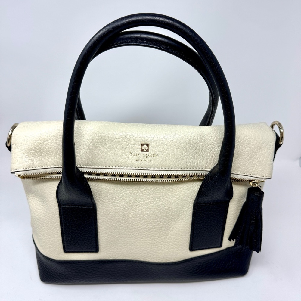 Kate Spade Black and Cream Large Satchel